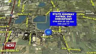 Ohio State Highway Patrol announces OVI checkpoint on State Route 309