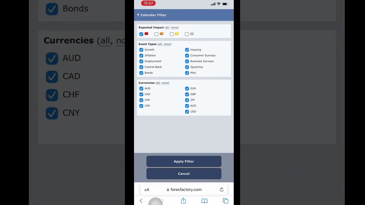 🍁 Setting Up Event Filters on Forexfactory Page with Berlin_Trader_282