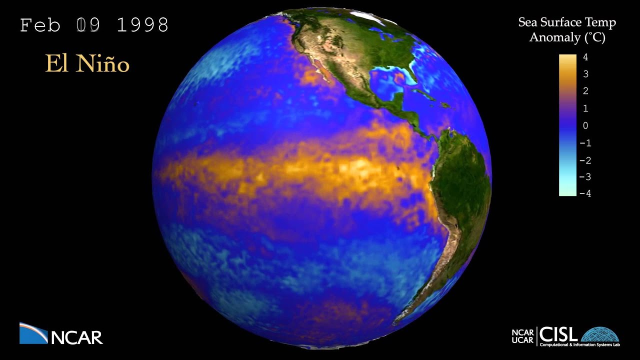 El Niño and La Niña: Sea Surface Temperature Anomalies, 1997-1999