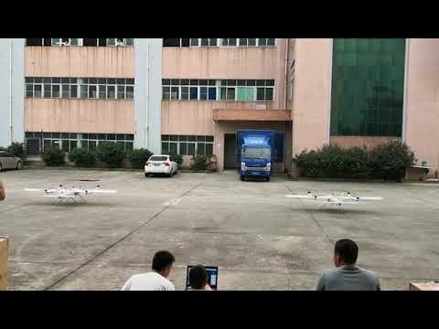 Gasoline engine VTOL UAV auto take off test
