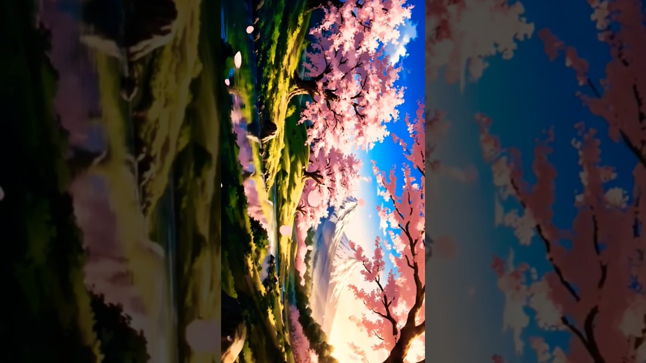 Enchanting Anime Landscapes: Day, Dusk & Night 🌸🌅🌙