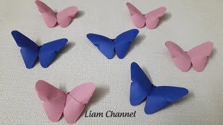 Gấp giấy - Cách gấp con bướm bằng giấy đơn giản nhất 🦋 DIY - ORIGAMI Paper Butterfly | Liam Channel