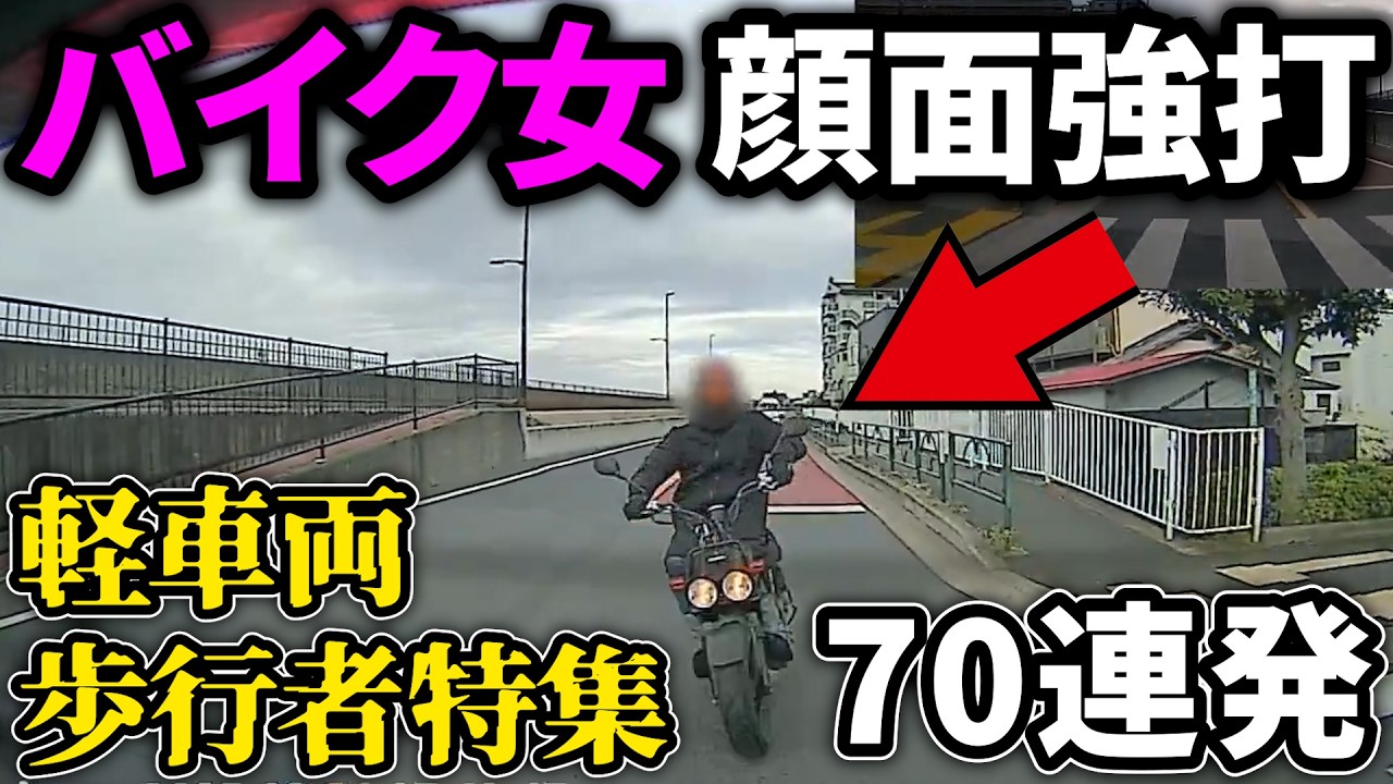 70選！軽車両+歩行者特集！バイカスチャリカスLUUPに歩行者全員集合【ドラレコ】この後やばい！ドラレコが記録した驚愕の行動/衝撃の映像【交通安全推進、危険予知トレーニング】