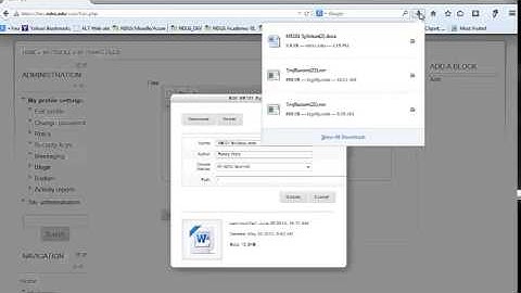 How to download, zip, and delete files and folders in your Moodle My Files area.