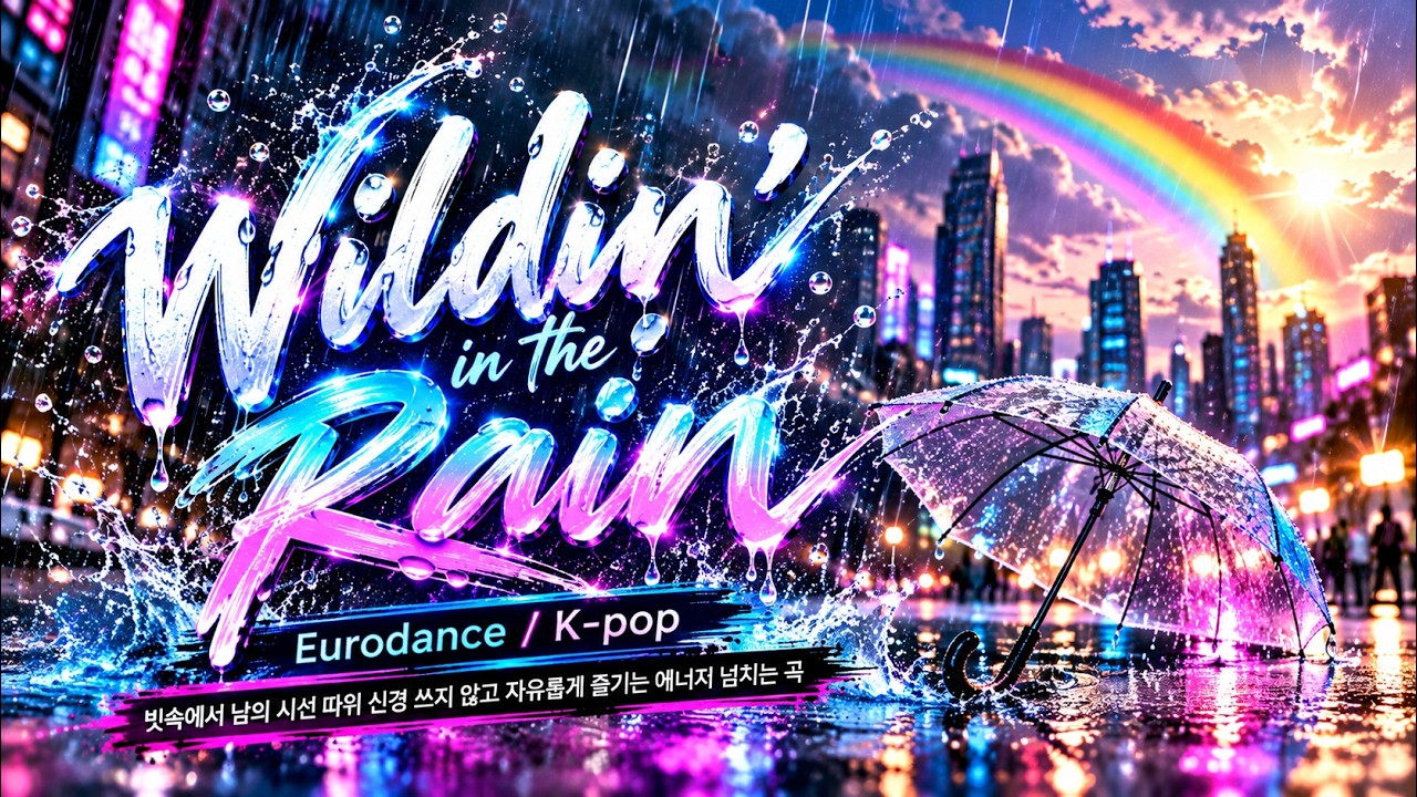 883.Wildin’ in the Rain [가사/Lyrics]🌧️ 빗속에서 남의 시선 따위 신경 쓰지 않고 자유롭게 즐기는 에너지 넘치는 곡 [Eurodance / K-pop]