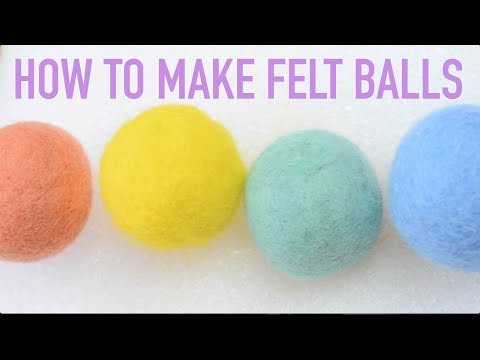 HOW TO MAKE FELT BALLS FROM WOOL ROVING IN BULK using a wet