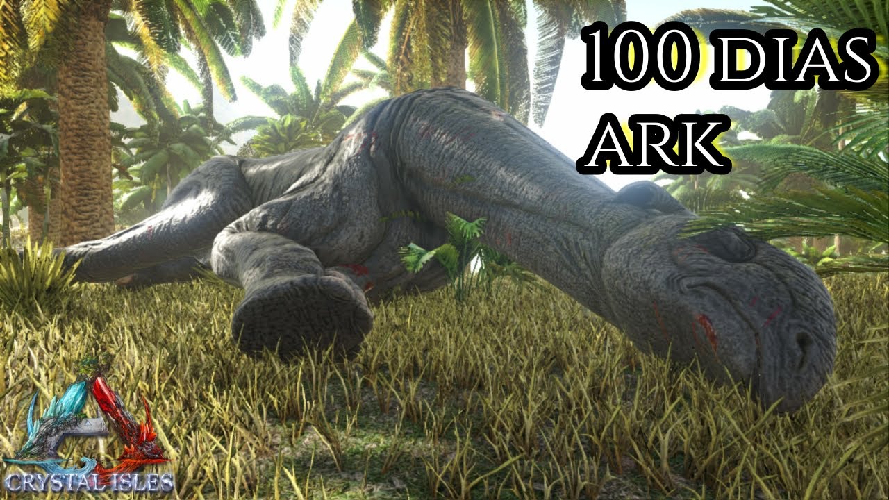 SOBREVIVI 100 DIAS EN ARK [CRYSTAL ISLES] - ENCUENTRO A UN PARACER ...