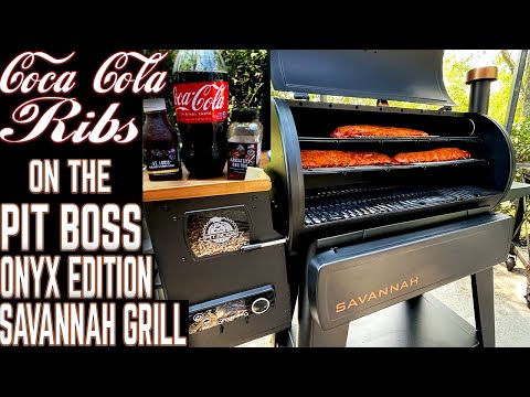 FIRST COOK ON PIT BOSS ONYX EDITION SAVANNAH PELLET GRILL! COCA COLA BABY BACK RIBS! EASY RECIPE