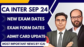 CA Inter Sep 24 Exam Form, Admit Card, Exam Date, Registration Last Date, Eligibility | ICAI Exam 24