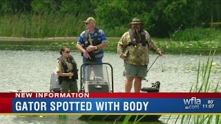 Police respond after alligator is spotted with man's body in its mouth