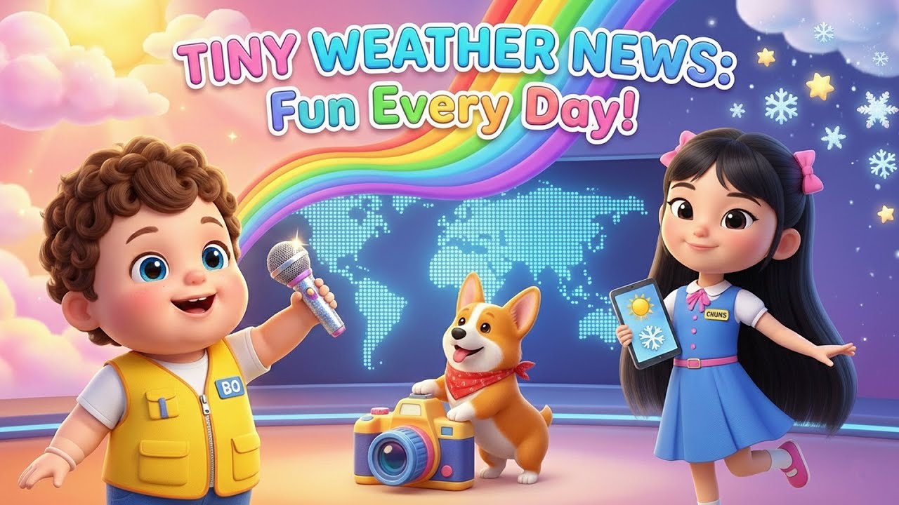 Tiny Weather Reporter Song ☀️ Learn About The Weather | Kids Songs by Chuns Chuns