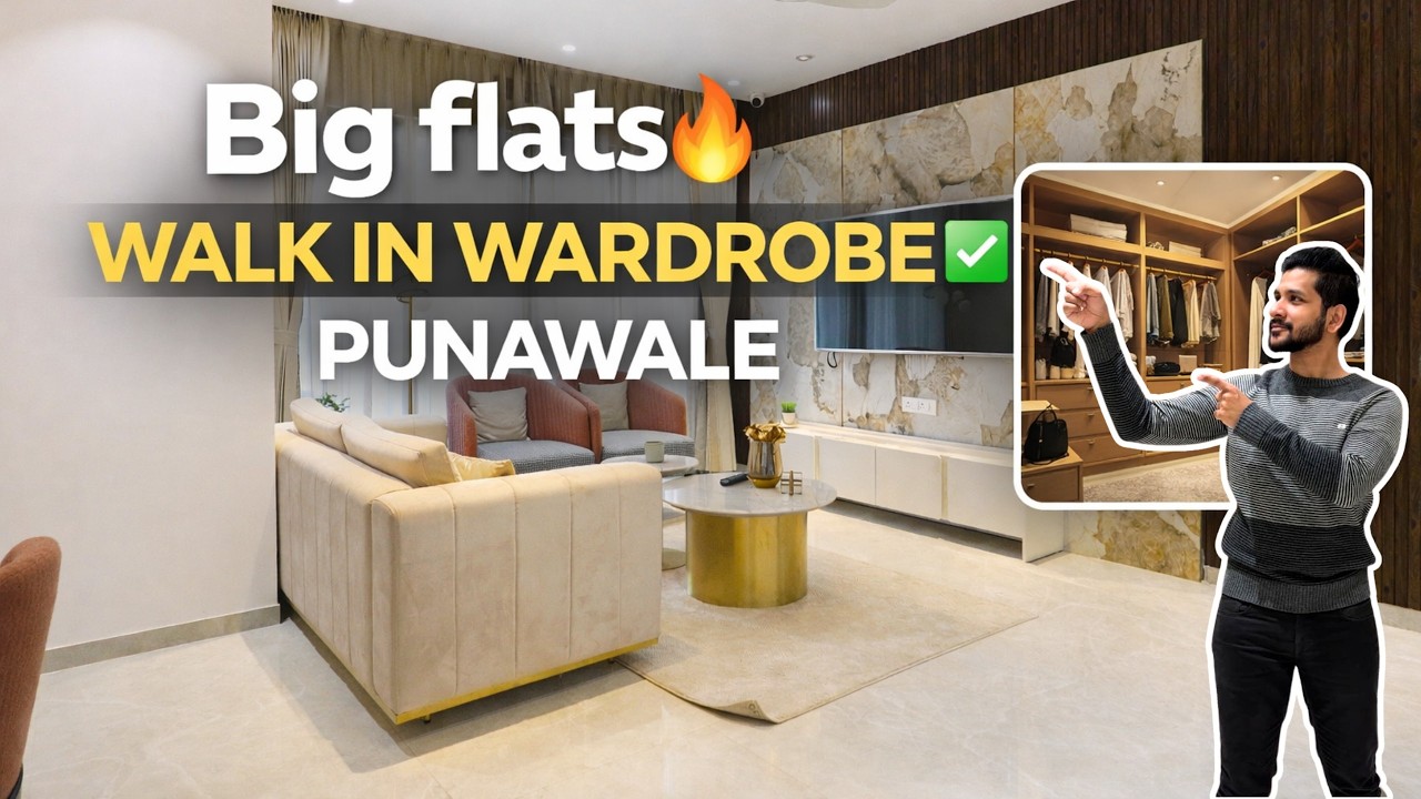 Big carpet 2 and 3 BHK flats in Punawale with walk in wardrobe and big bedrooms! 9922441601