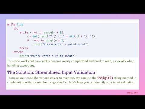 Restricting User Input to a Number Range in Python: A Simplified Approach