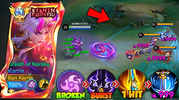NEW META! KARRIE 100% BEST DAMAGE BUILD AND EMBLEM!! (karrie best build 2025) - MUST TRY! | MLBB