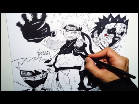 Drawing Naruto Kakashi Obito