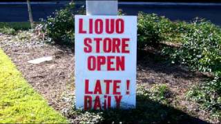 Liquor Store Open Late Daily Sign Fail.