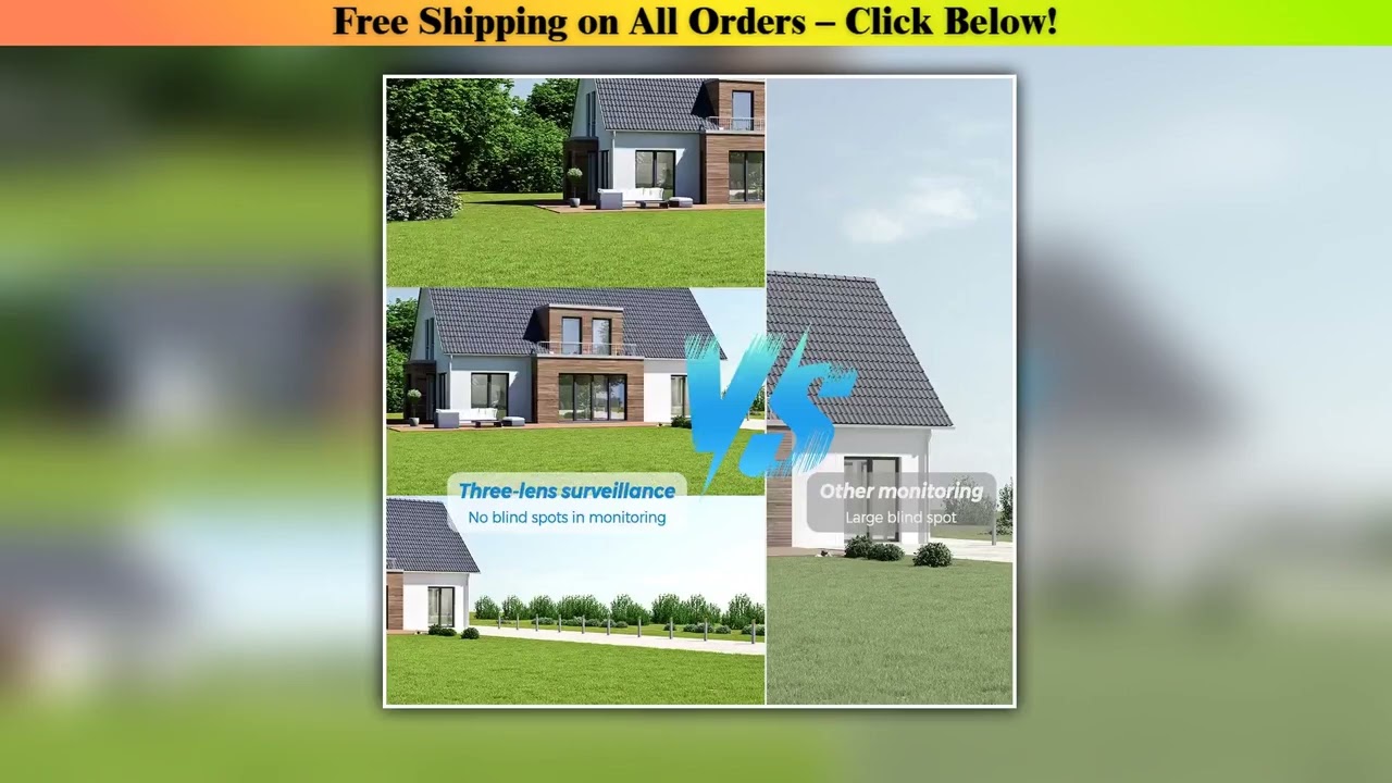 Smart 15MP Triple-Lens Bulb Security Camera 360 PTZ Auto Tracking 15MP 9MP Night Vision WiFi