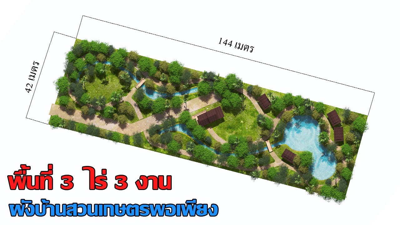 บ้านสวนเกษตรพอเพียง เนื้อที่ 3ไร่ 3 งาน - Youtube