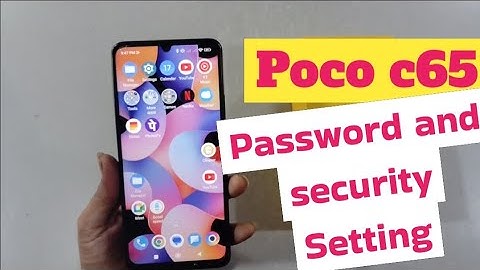 poco c65 password and security setting