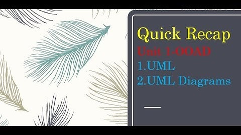 Quick Recap Unit 1 || UML Modelling || OOAD || Hindi