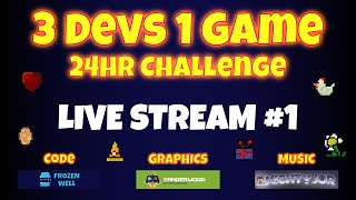 3 Game Devs 24 hour Challenge - Construct 3 - Live Stream #1