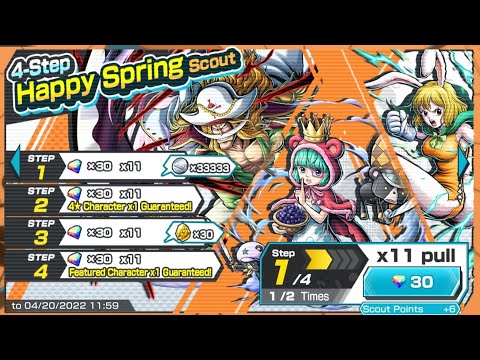 Gacha Happy Spring Scout 240 Rd One Piece Bounty Rush Youtube