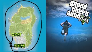 GTA 5 - Swimming Around the Whole Map!! (Time Lapse!!)