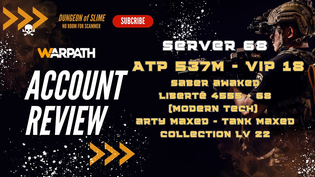 Server 68 - ATP 537m - VIP 18 - SABER AWAKED - LIBERTÉ 4555 - MODERN TECH ARTY  AND TANK MAXED