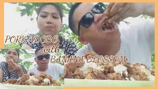 OUTDOOR COOKING | Pork Adobo With Banana Blossom | MUKBANG PHILIPPINES🇵🇭 by Mhers Channel 25 114 views 1 year ago 11 minutes, 41 seconds