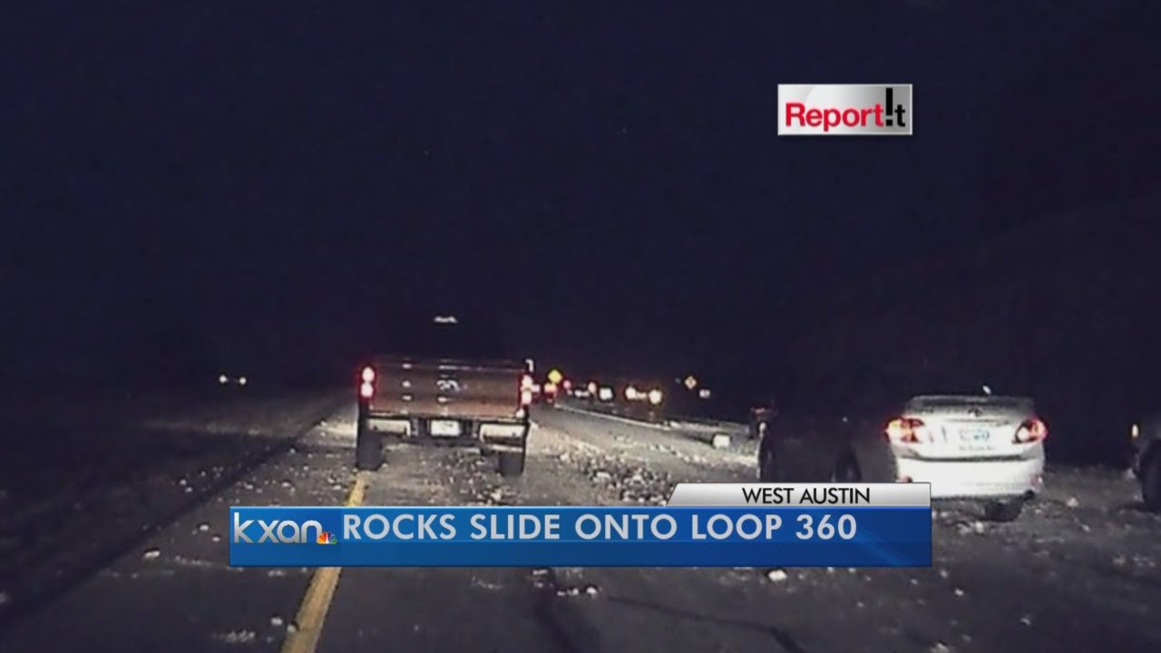 Falling rock damages cars along Loop 360