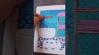 How to make bathroom quiet book #tocaboca #quietbooks #papercraft #diy #subscribe #like #short