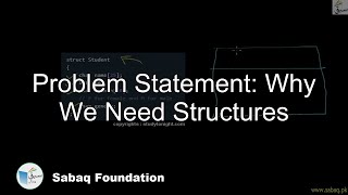 Problem Statement: Why we need Structures, Computer Science Lecture | Sabaq.pk