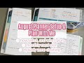 August Planner Setup | Plan With Me | Monthly Meal Plan and Zone Cleaning