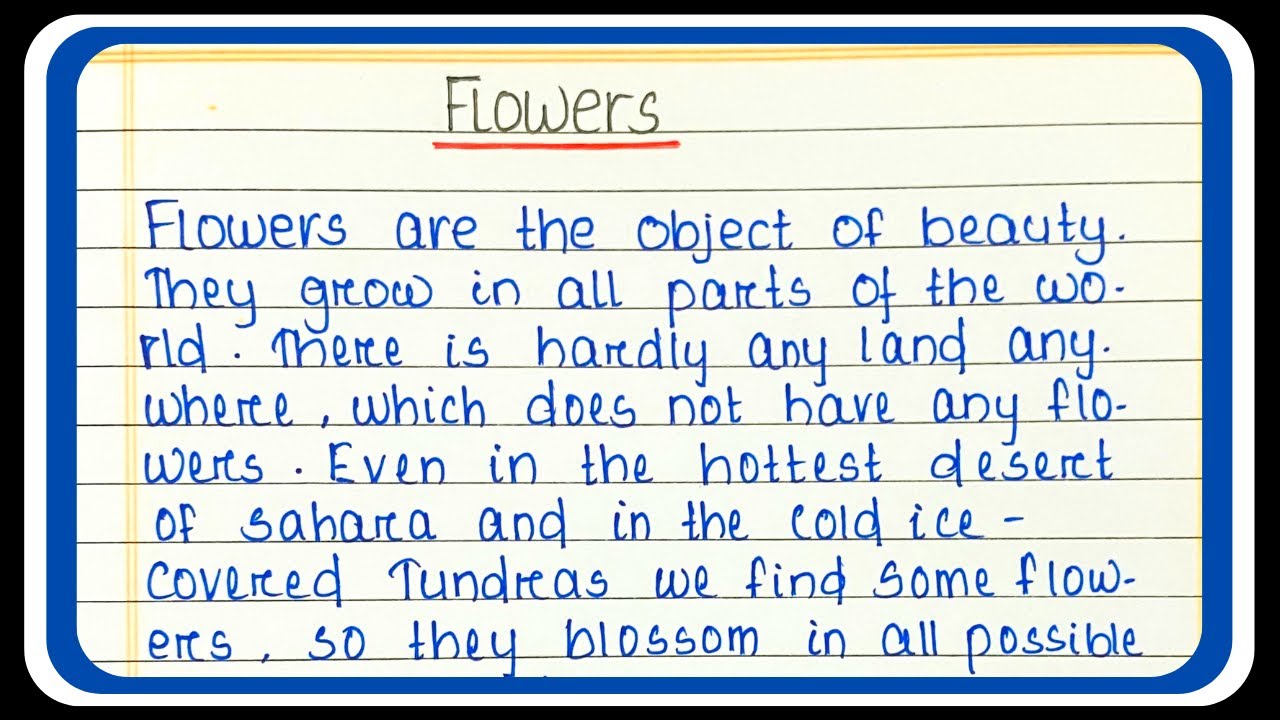 pictorial essay about flower