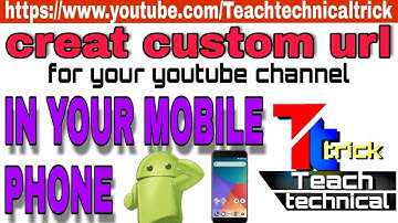 How to create A Custom URL for youtube channel in your Android MOBILE!! Full HD