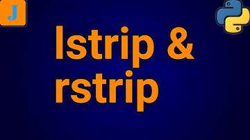 lstrip rstrip Python