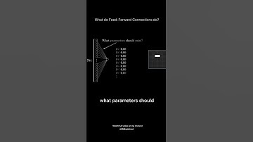 What does the feed forward connection do? #ai #machinelearning #deeplearning