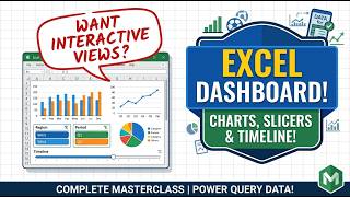 Build an Interactive Excel Dashboard: Pivot Charts, Slicers & Timelines (Part 3)