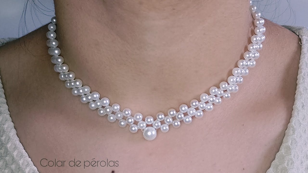 Colar de pérolas para iniciantes.