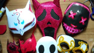 Red DEVIL FACE mask PAPER TUTORIAL (with horns)