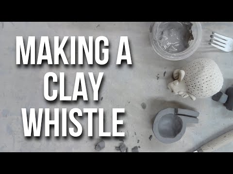 Video thumbnail for a step by step demonstration of building a simple clay whistle body and mouthpiece