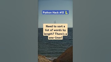 Sort a List by Length of Strings using a one liner!🤯 #python #pythonforbeginner #pythonprogramming