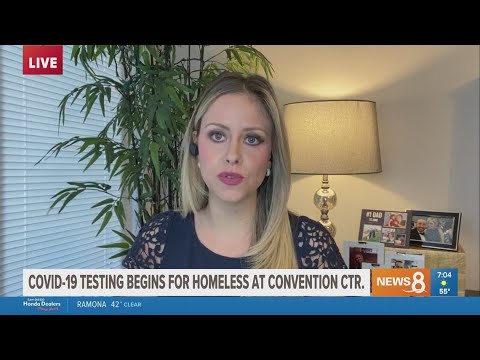 COVID-19 testing begins for homeless at San Diego Convention Center ...