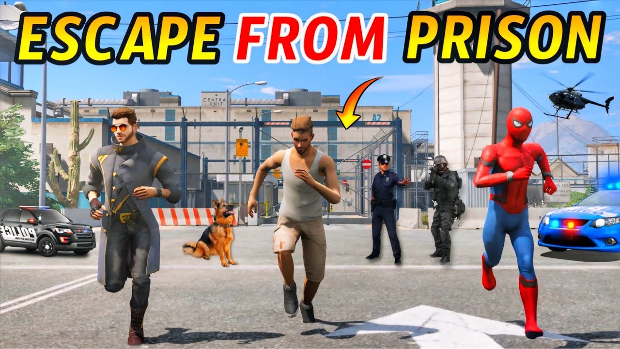 Can Adam Escape From Prison In Gta 5 | Gta x Freefire | Gta 5 In Telugu