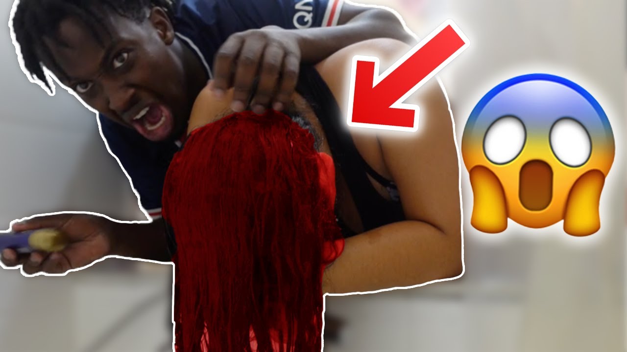 HAIR PRANK ON GIRLFRIEND !!! *SHE FREAKED OUT*