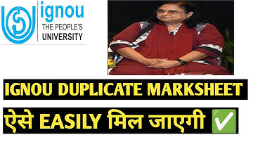 IGNOU DUPLICATE MARKSHEET GRADE CARD IMPORTANT  INFORMATION