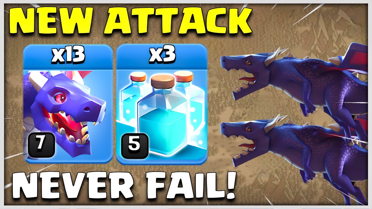 Never Fail !! Best Th12 Clone Spell Dragon Attack Strategy | Coc