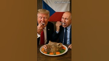 Trump & Putin Eat Giant Jellied Pig’s Head in Czech Republic 🇨🇿🤯|ai video #trump #putin