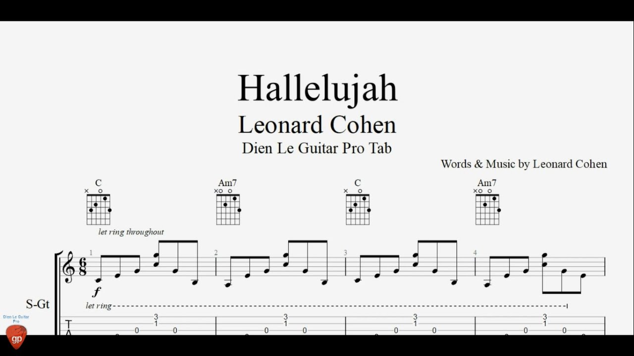 Hallelujah Guitar Tutorial + TAB YouTube