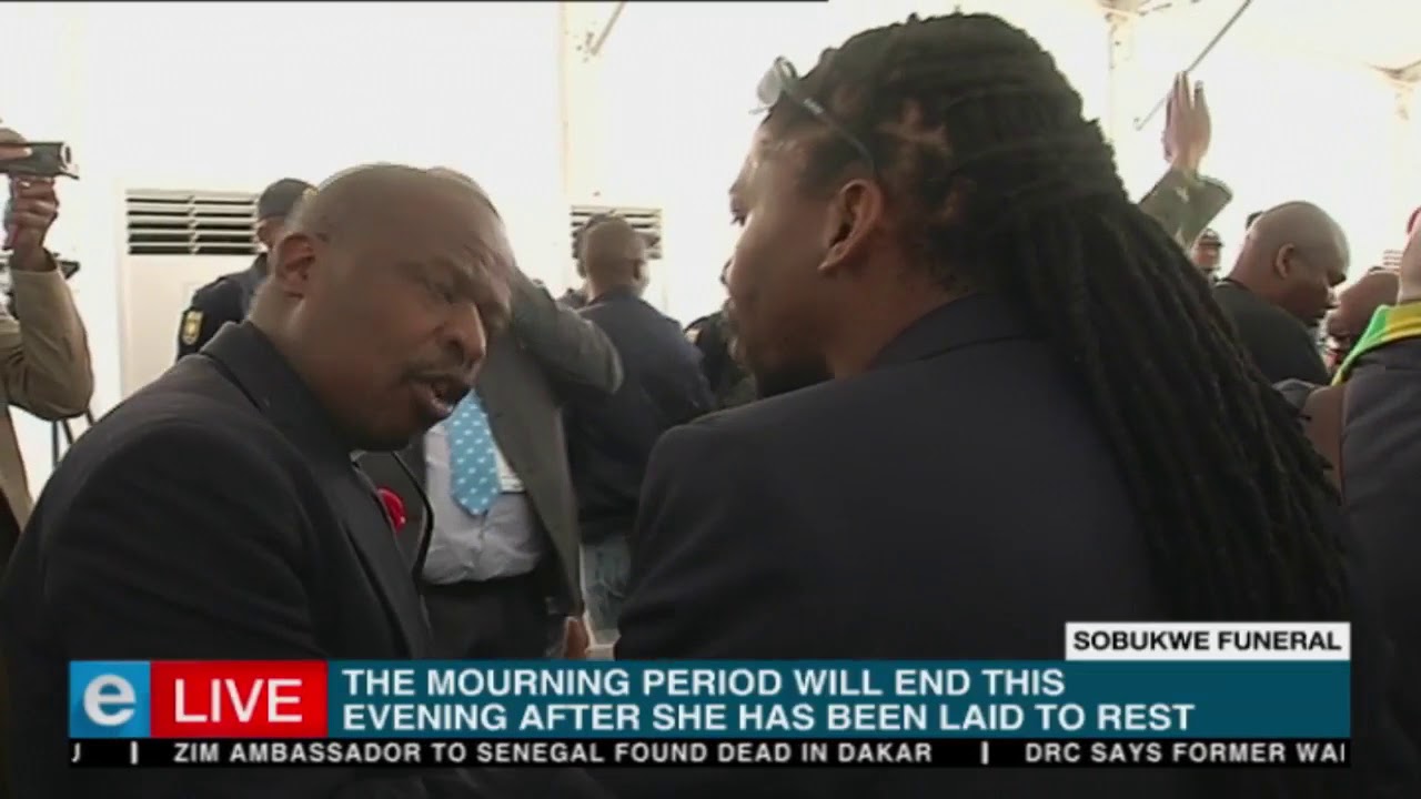 Dramatic scenes at Zondeni Sobukwe funeral